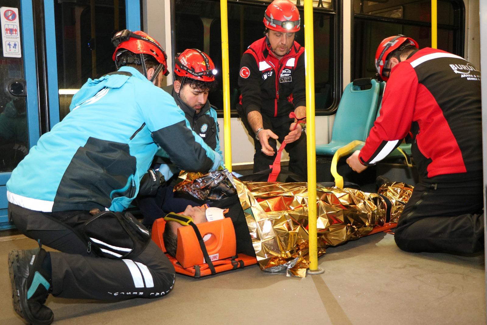 BursaRay'da yangın tatbikatı
