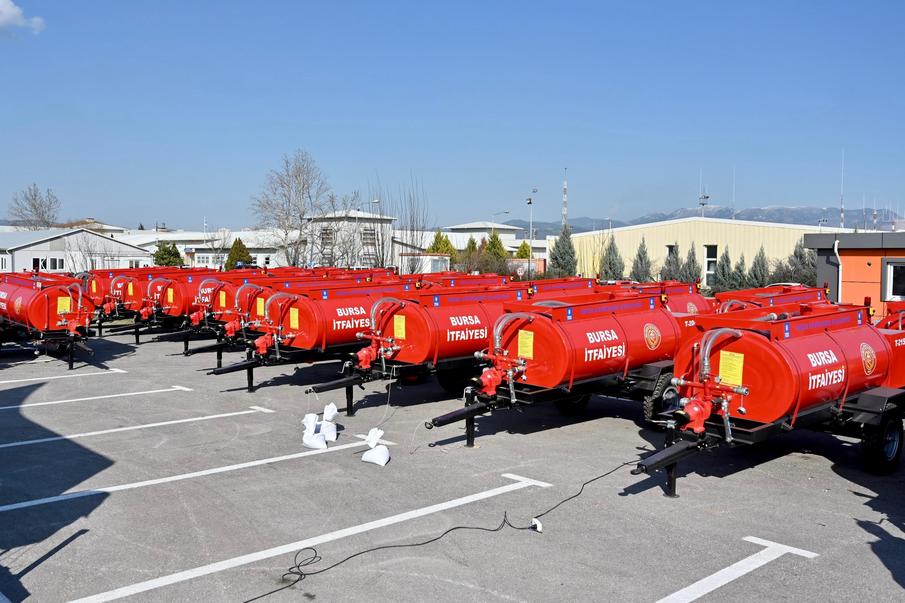 Bursa Büyükşehir'den kırsal mahallelere yangın tankeri desteği