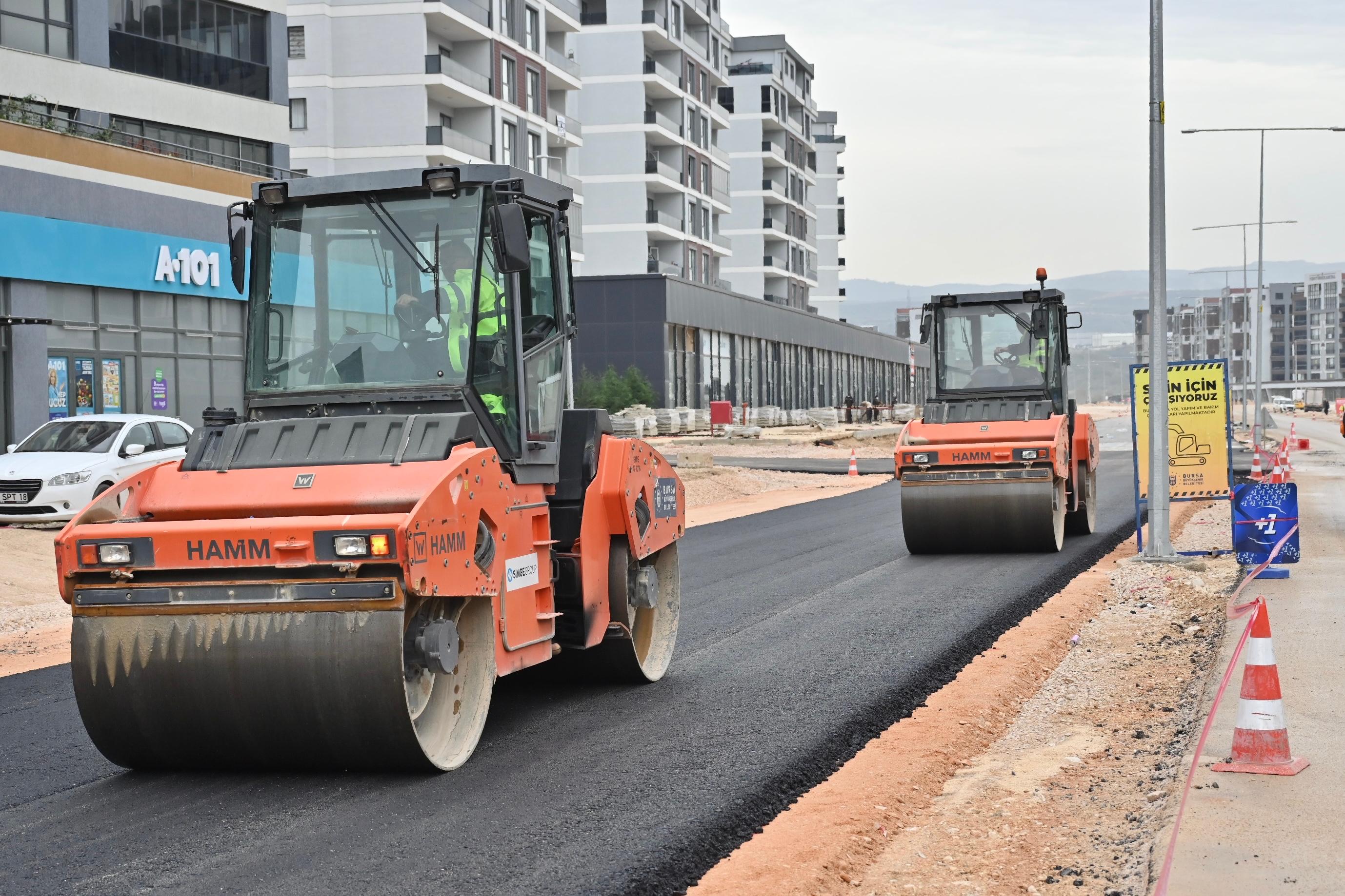 Bursa'da bulvar çalışması hızla devam ediyor
