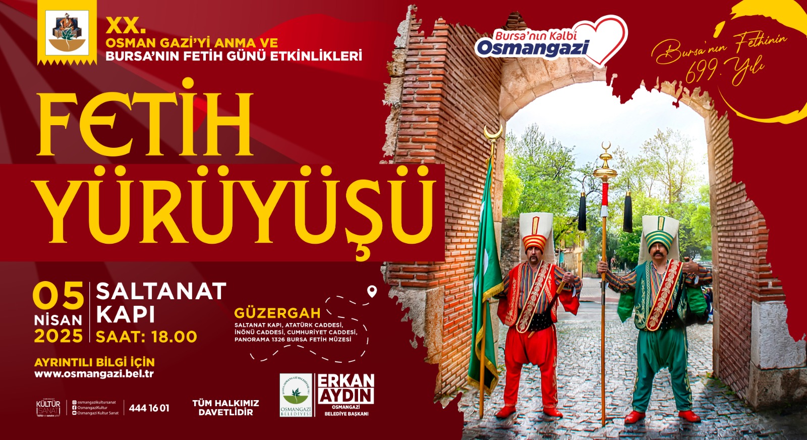 Bursa'da fetih yürüyüşü nedeniyle kapanacak yollar