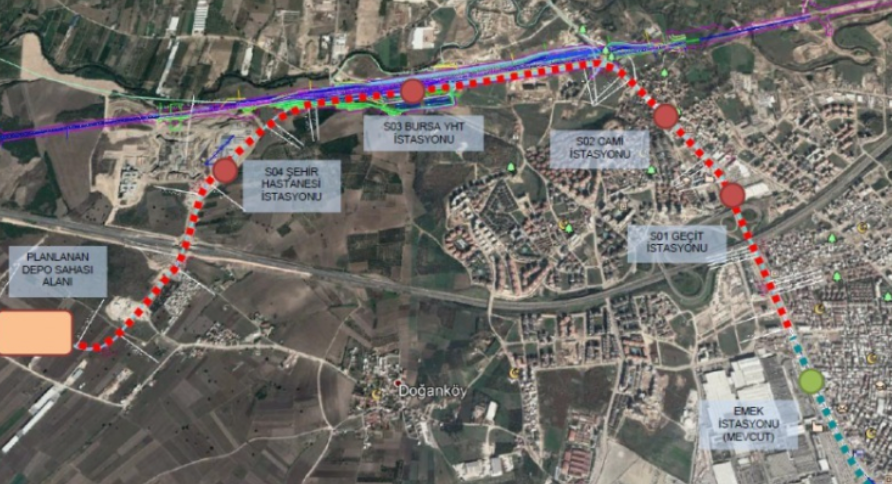 Bursa Emek–Şehir Hastanesi Metro Hattı yüzde 70 tamamlandı