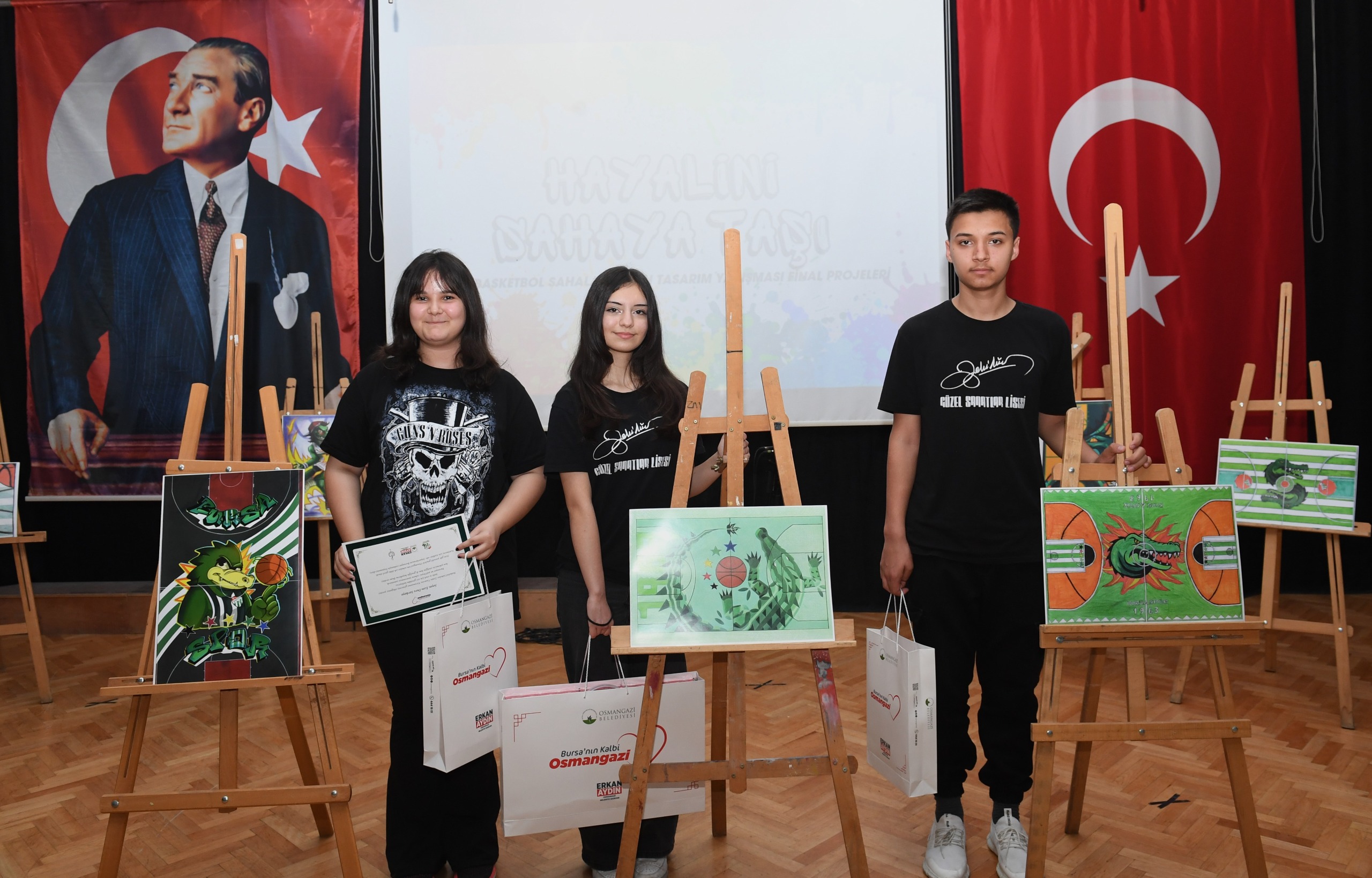 Osmangazi’deki basketbol sahaları Bursaspor ruhuyla güzelleşecek