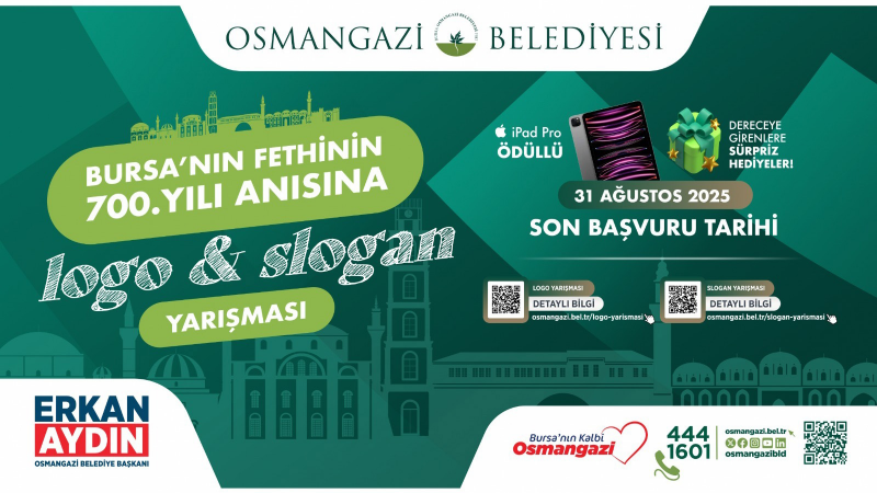 Osmangazi Belediyesi, Bursa’nın 700’üncü fethi için halkı tasarıma davet ediyor