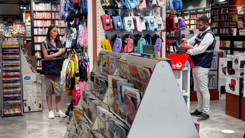 Ticaret Bakanlığı ekiplerinden kırtasiyelere yakın takip