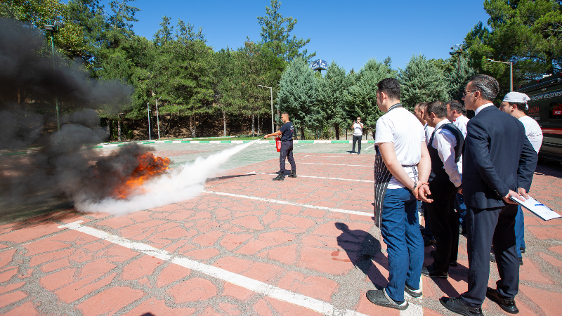 BURFAŞ tesislerinde gerçeği aratmayan yangın tatbikatı