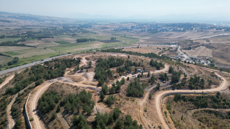 İnegöl Millet Bahçesi’nde altyapı çalışmaları hızlandı