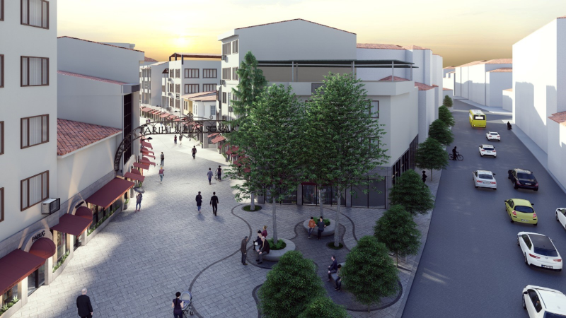 İnegöl'de Tarihi Çarşı projesiyle Uzun Sokak’a yeni yüz