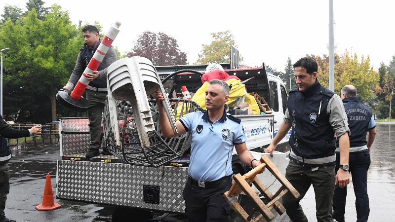 Osmangazi'de kaldırım işgaline sıfır tolerans