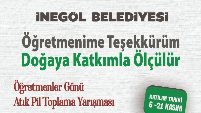 İnegöl Belediyesi’nden Öğretmenler Günü’ne anlamlı kampanya