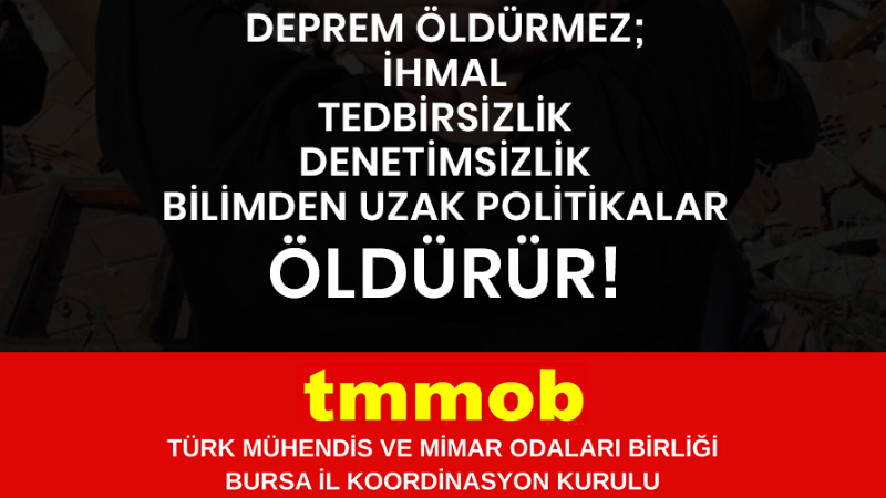 TMMOB’den Düzce depreminin yıl dönümünde uyarı: Bilimden uzak politikalar can alıyor