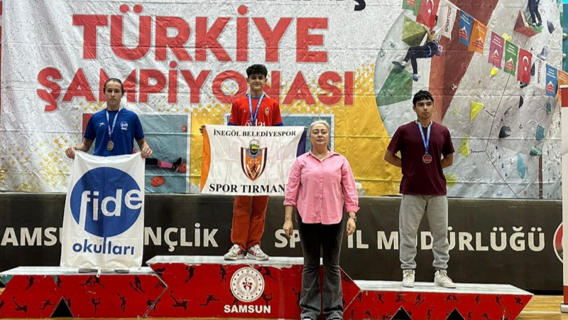 İnegöl spor tırmanışta Türkiye dereceleriyle döndü