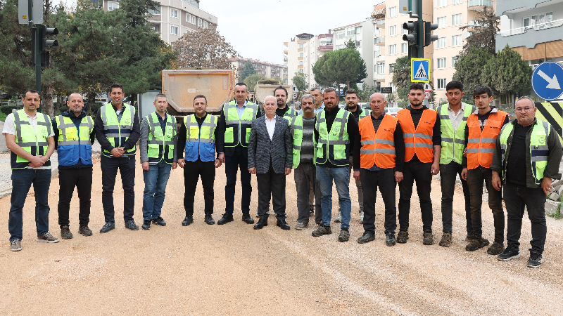 Tuna Caddesi’nde altyapı tamamlandı, asfaltlama başladı