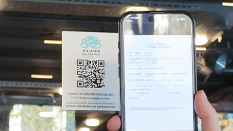 Nilüfer’de işyeri ruhsatları QR kod ile dijitalleşti