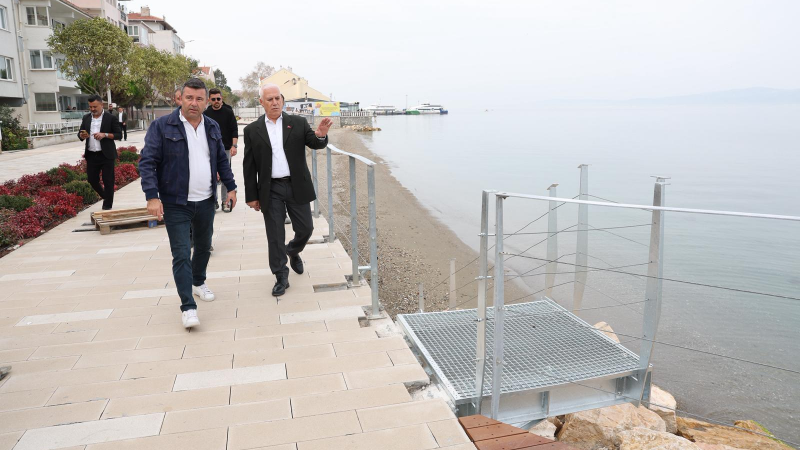 Mudanya sahilinde dönüşüm tamamlanıyor