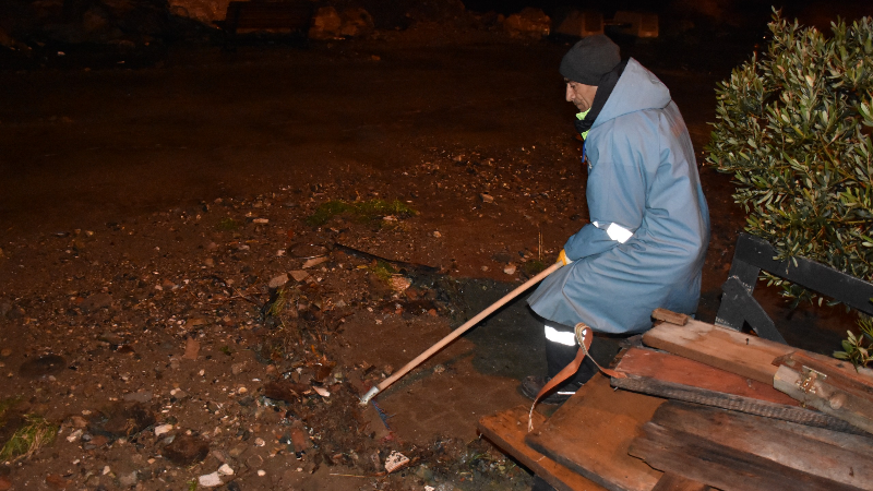 Fırtına sonrası Gemlik sahilleri kısa sürede temizlendi