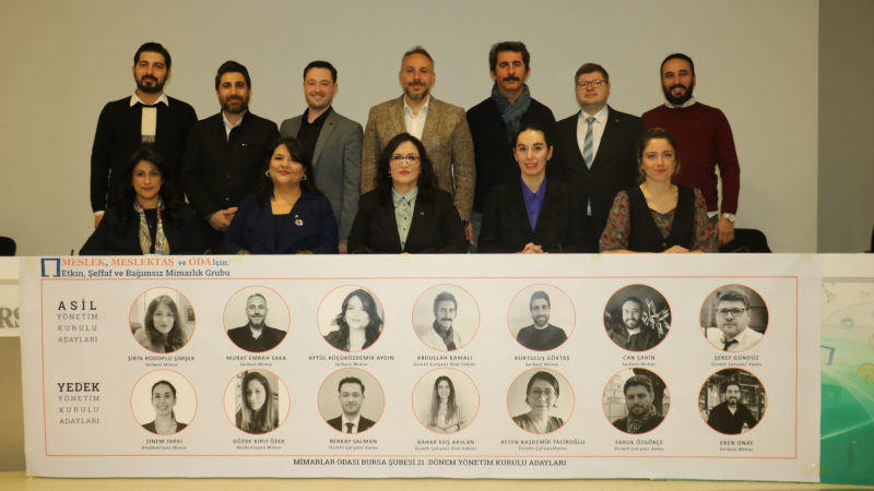 Mimarlar Odası Bursa Şubesi’nde 21. dönem için adaylar tanıtıldı