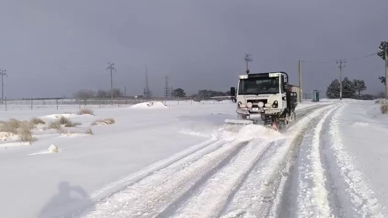 Osmangazi’de yüksek kesimlerde karla mücadele sürüyor