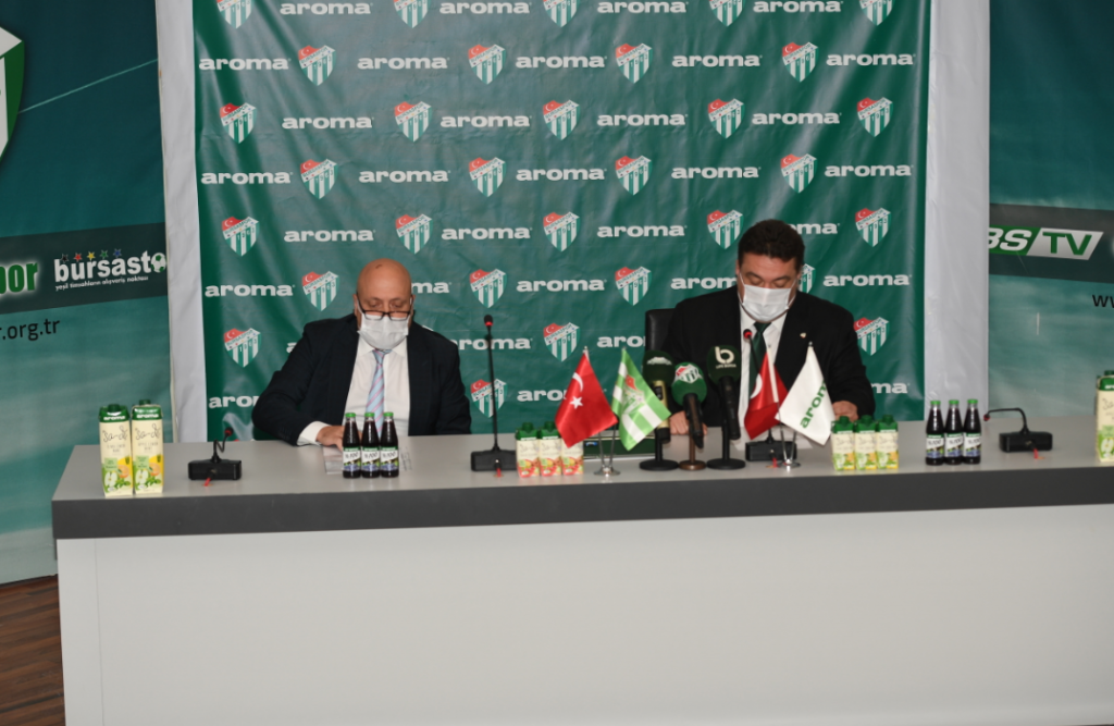 Aroma ve Bursaspor arasındaki sponsorluk anlaşması.