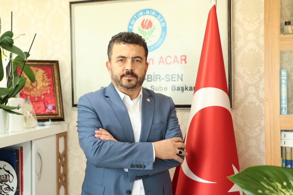 Bursa- Eğitim Bir-Sen Bursa 1 No’lu Şube Başkanı Ramazan Acar,